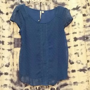 Women's Blue LC Lauren Conrad Textured Dot Top